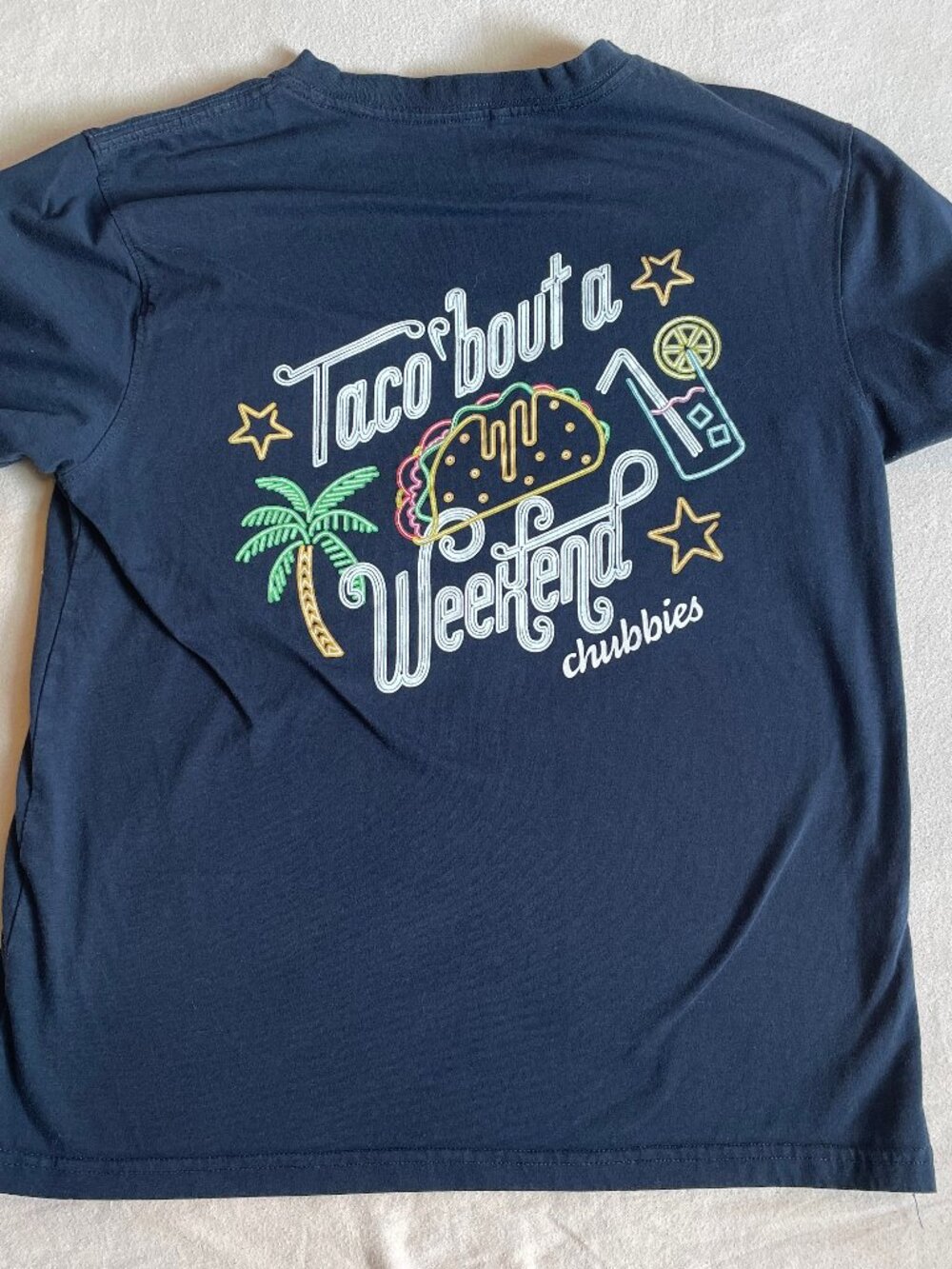 Chubbies Navy Taco 'bout a Weekend Graphic Tee
